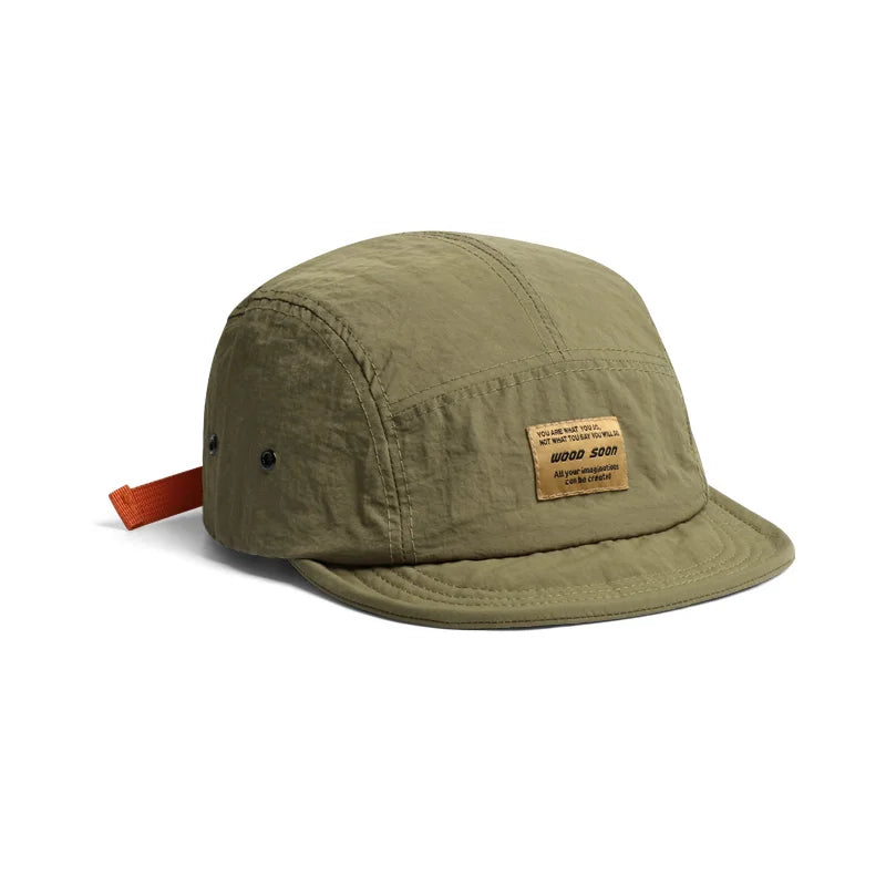 Short Brim Japanese 5-Panel Hat