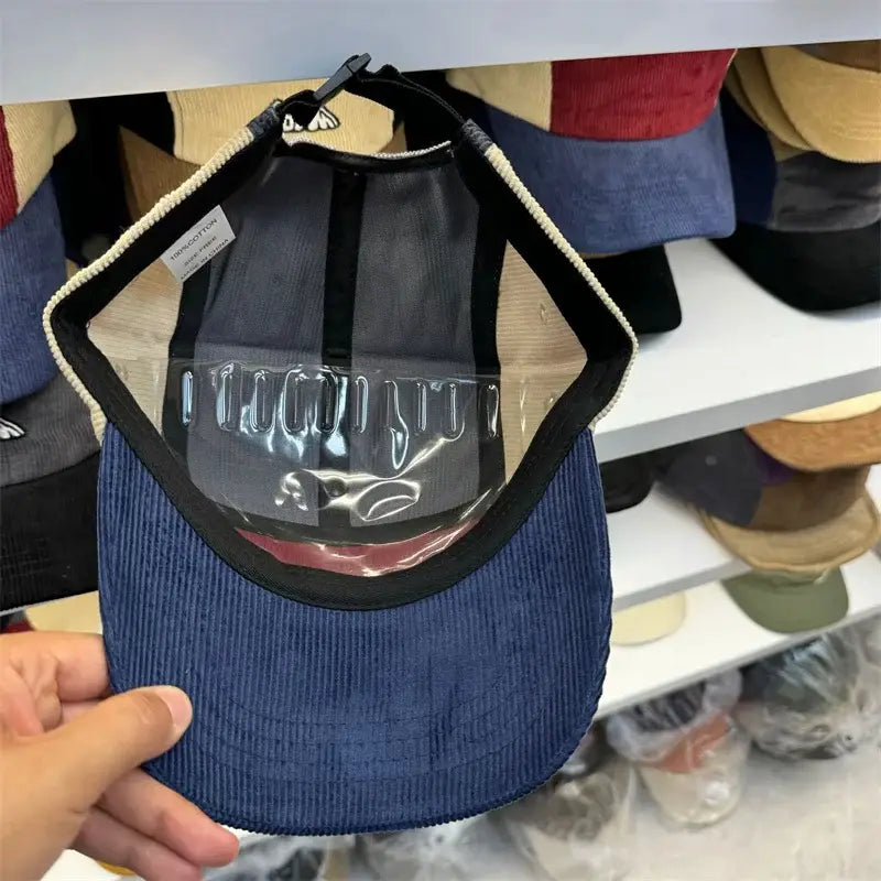 Baseball cap woman man retro corduroy casual brim soft embroidery hats for woman snapback outdoor sport caps sun hats