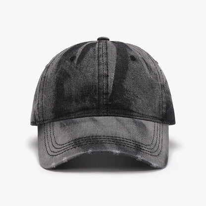 Adjustable cotton baseball cap - black / one size - adjustable cotton baseball cap