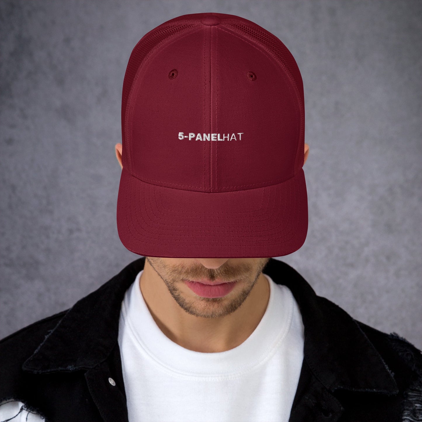 Black retro mesh trucker hat yupoong - cranberry - trucker hats