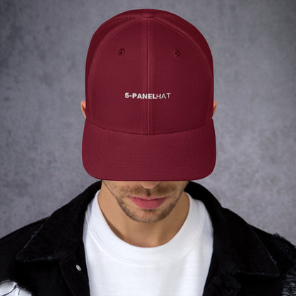 Black retro mesh trucker hat yupoong - cranberry - trucker hats