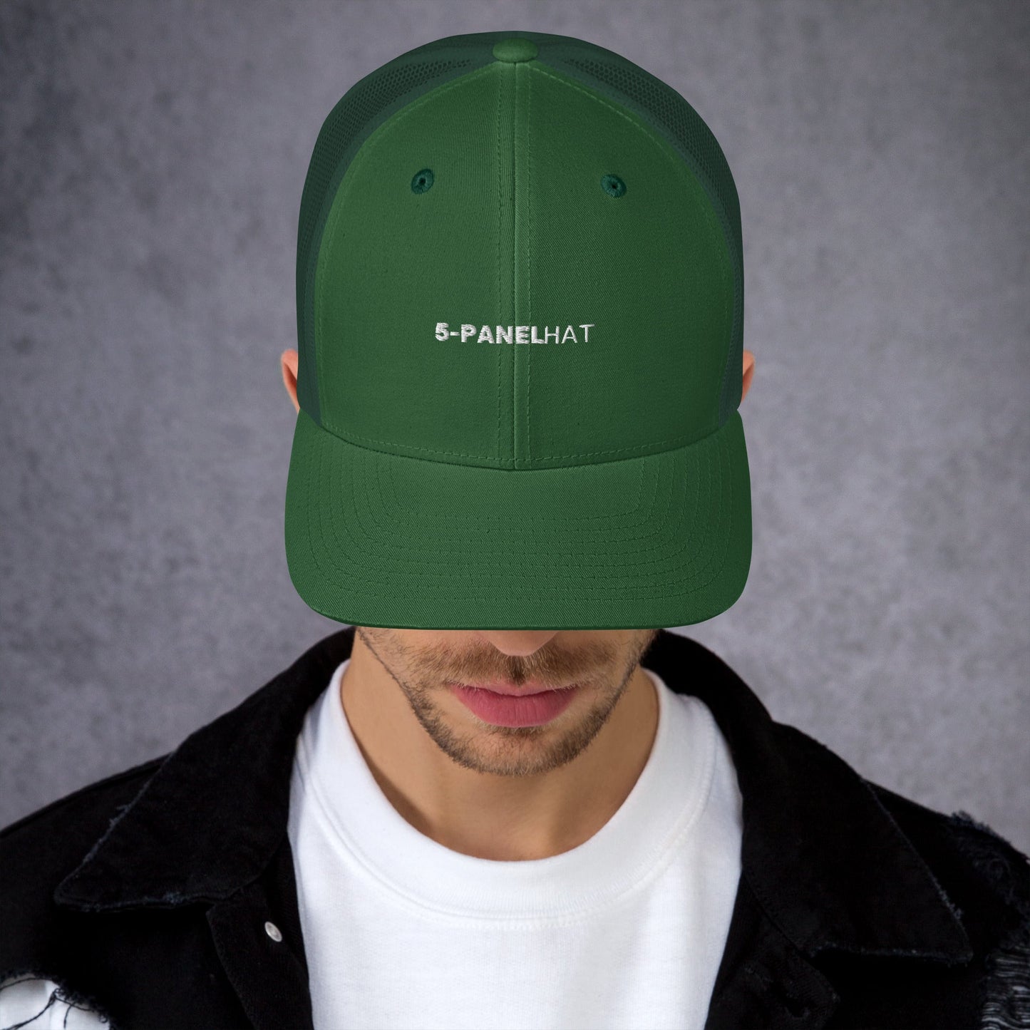 Black retro mesh trucker hat yupoong - evergreen - trucker hats