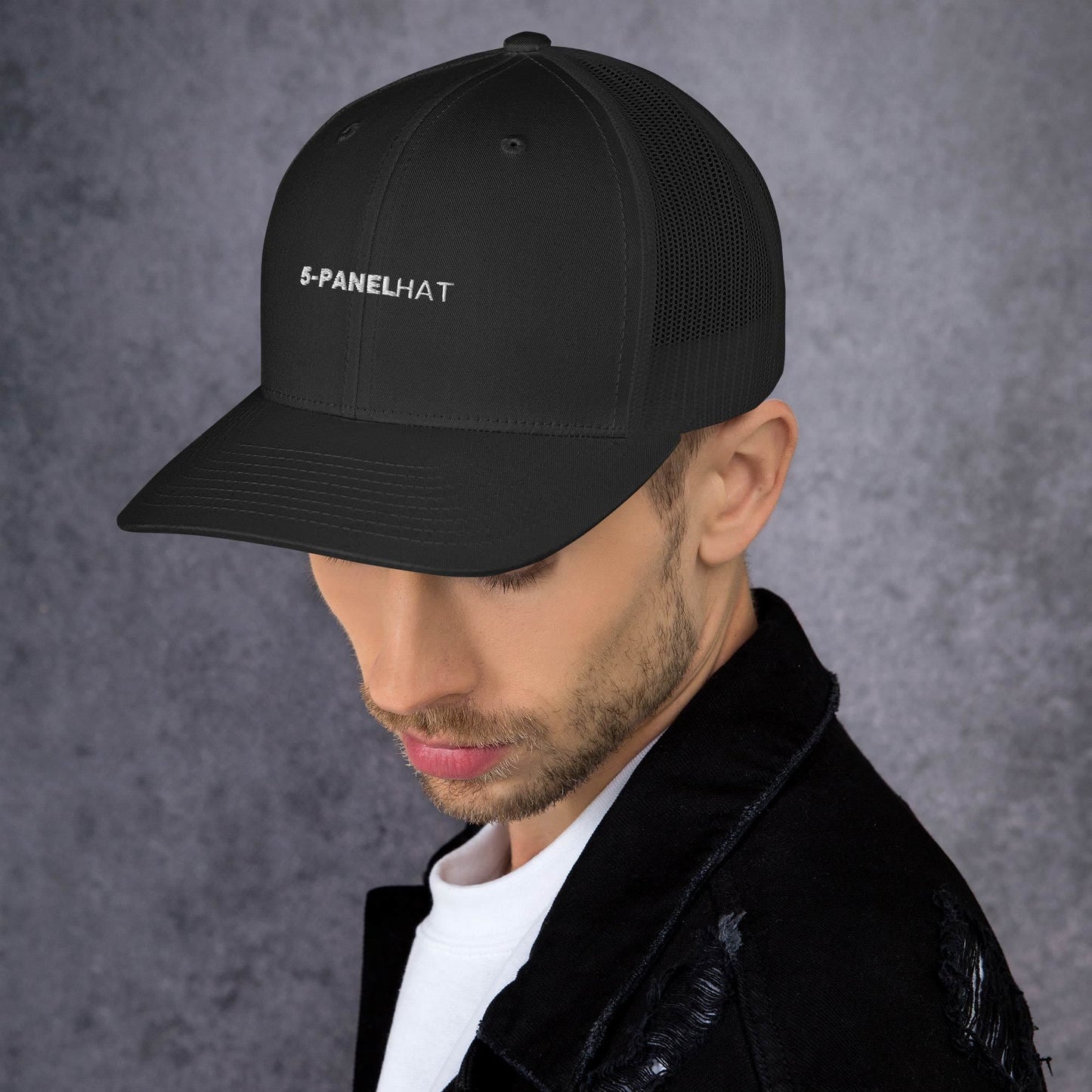 Black retro mesh trucker hat yupoong - trucker hats