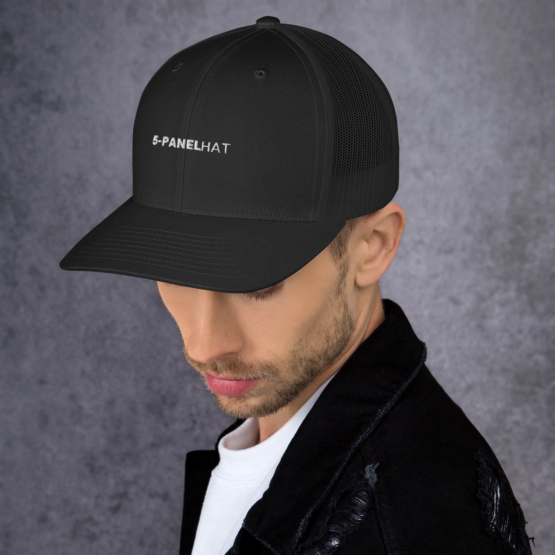 Black retro mesh trucker hat yupoong - trucker hats