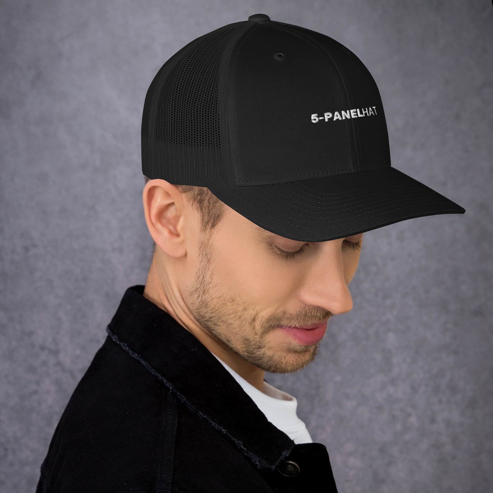 Black retro mesh trucker hat yupoong - trucker hats