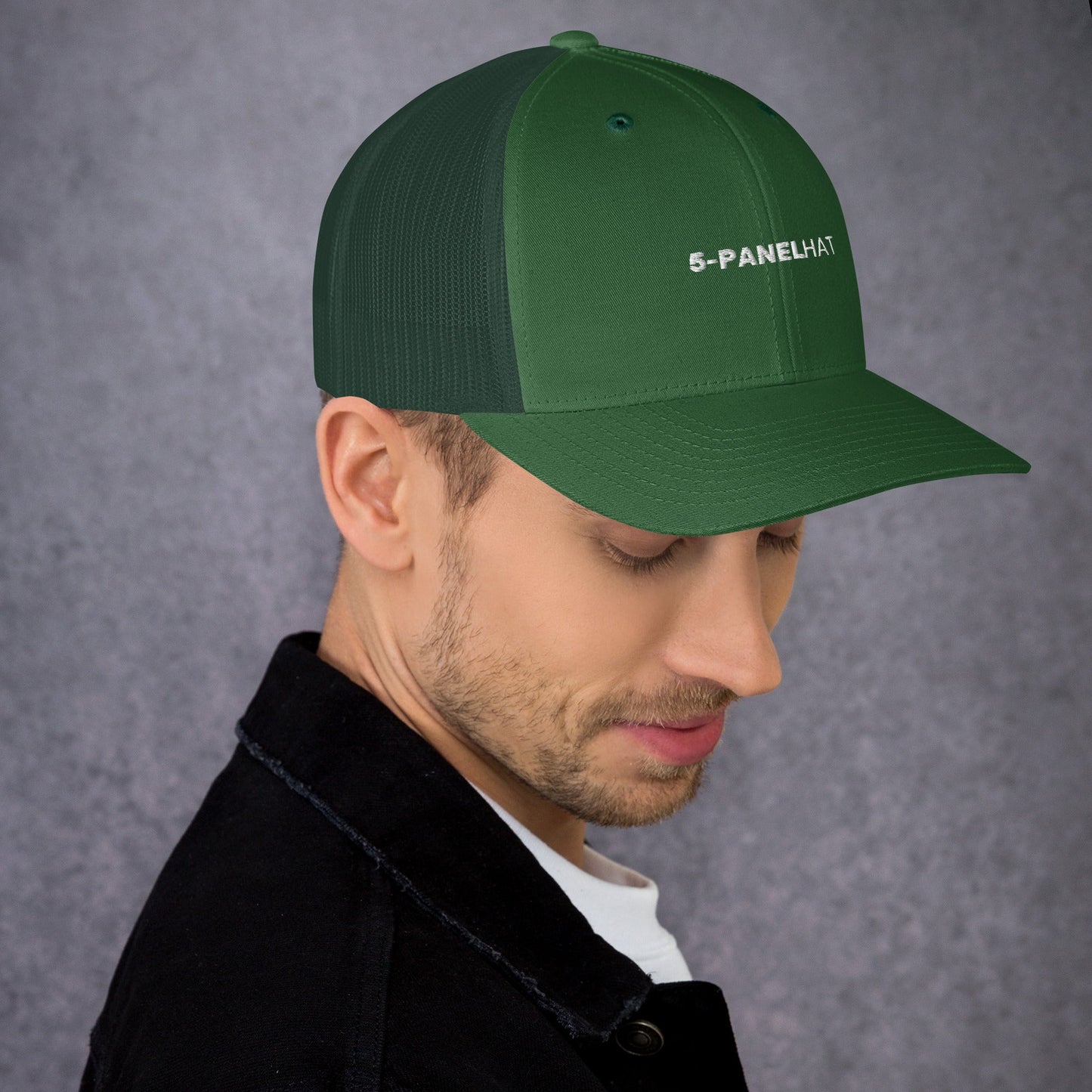 Black retro mesh trucker hat yupoong - trucker hats