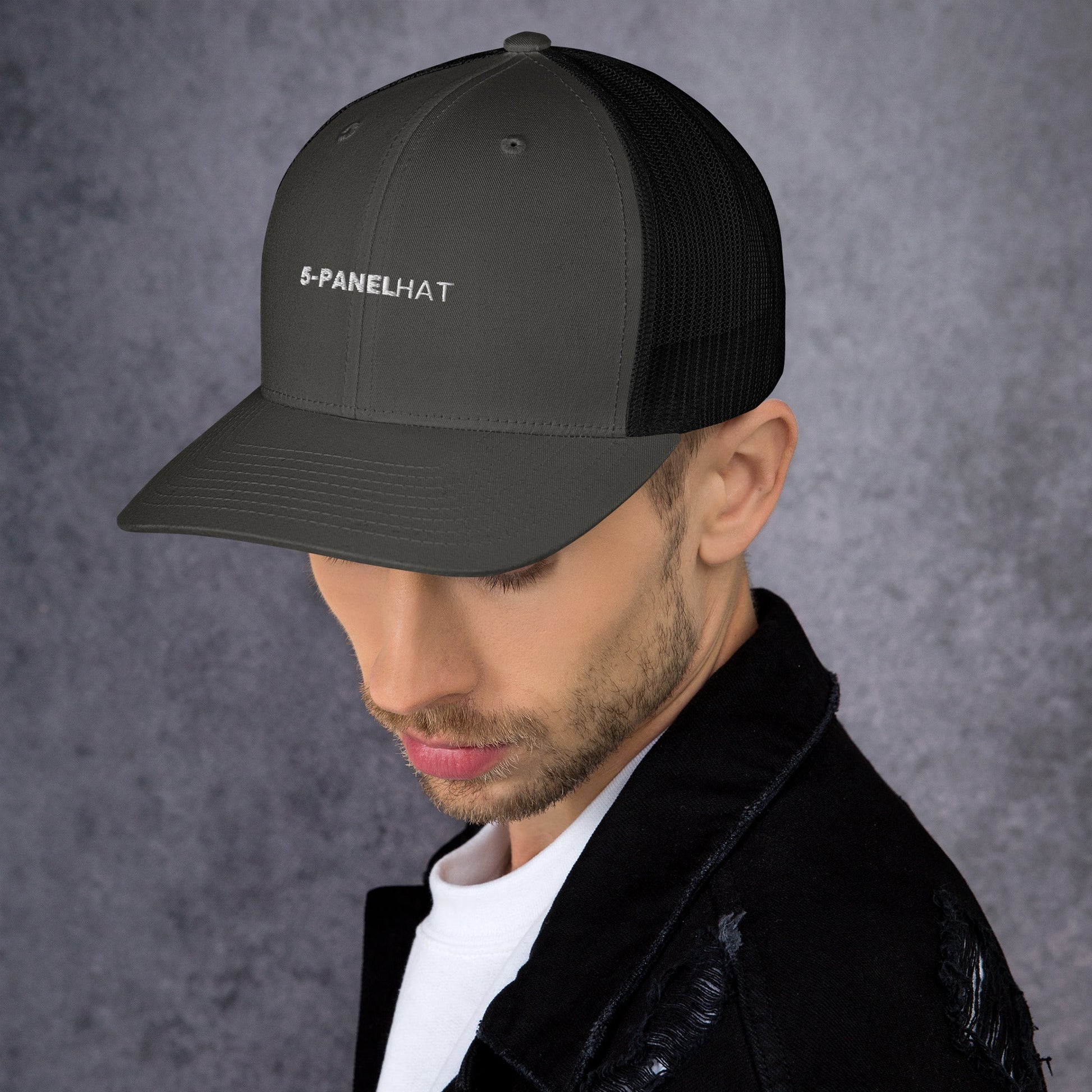 Black retro mesh trucker hat yupoong - trucker hats