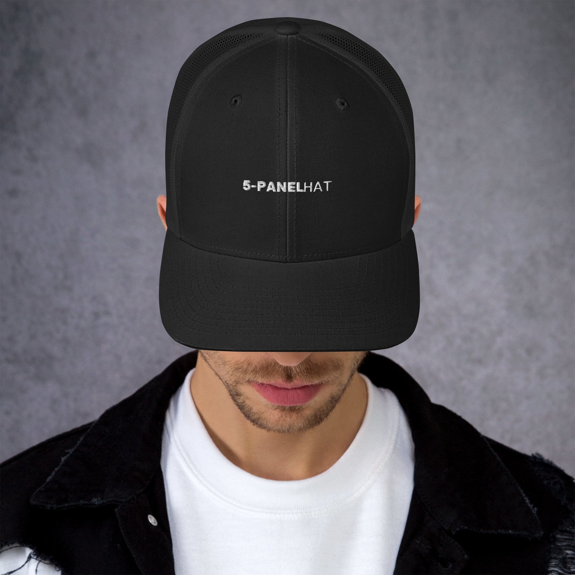 Black retro mesh trucker hat yupoong - black - trucker hats