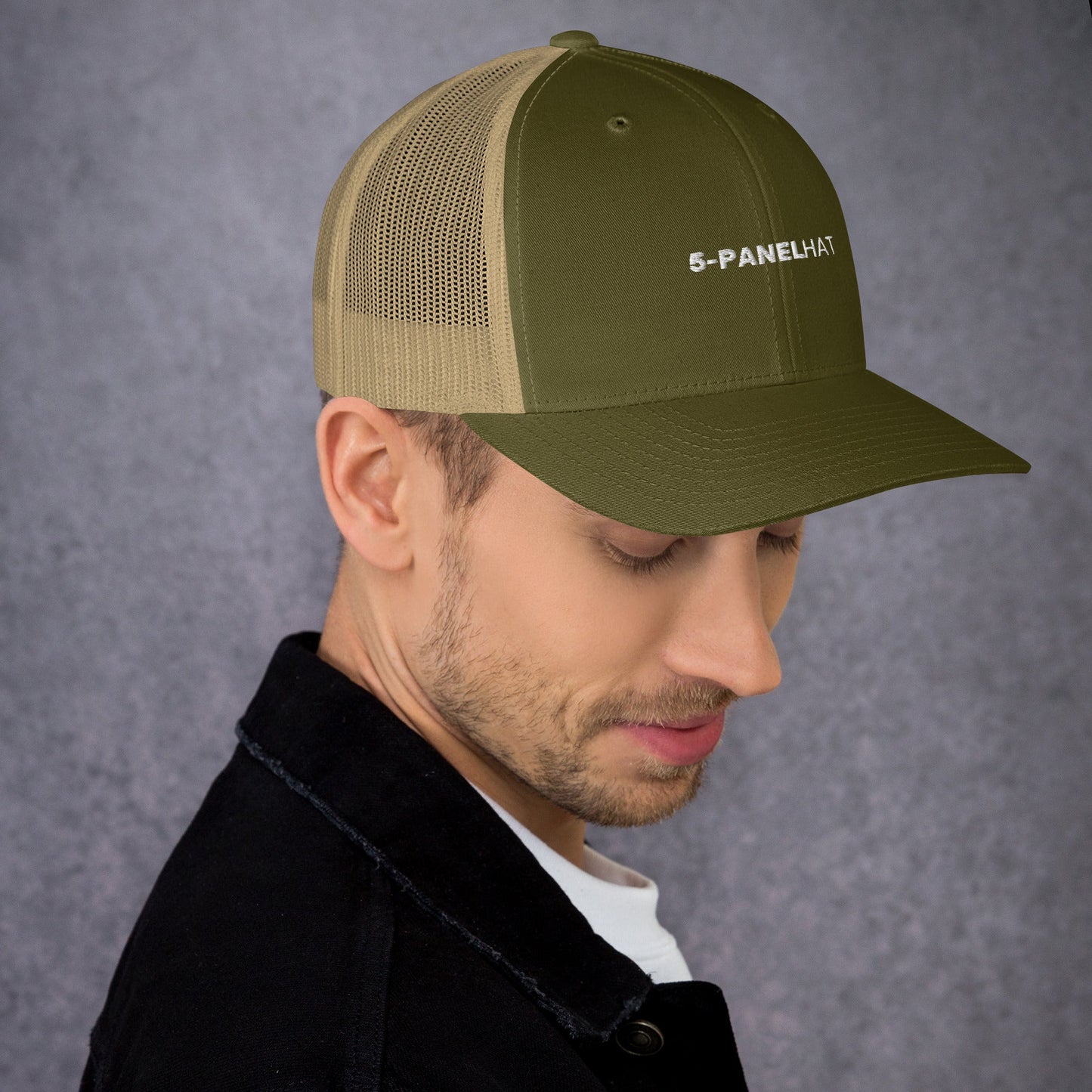 Black retro mesh trucker hat yupoong - trucker hats