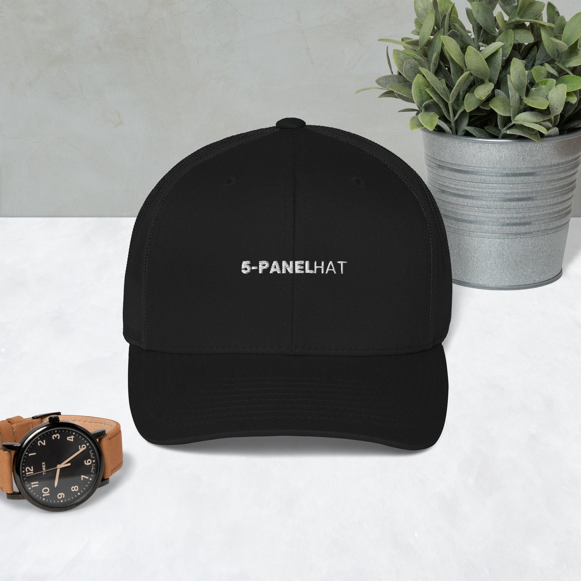Black retro mesh trucker hat yupoong - trucker hats