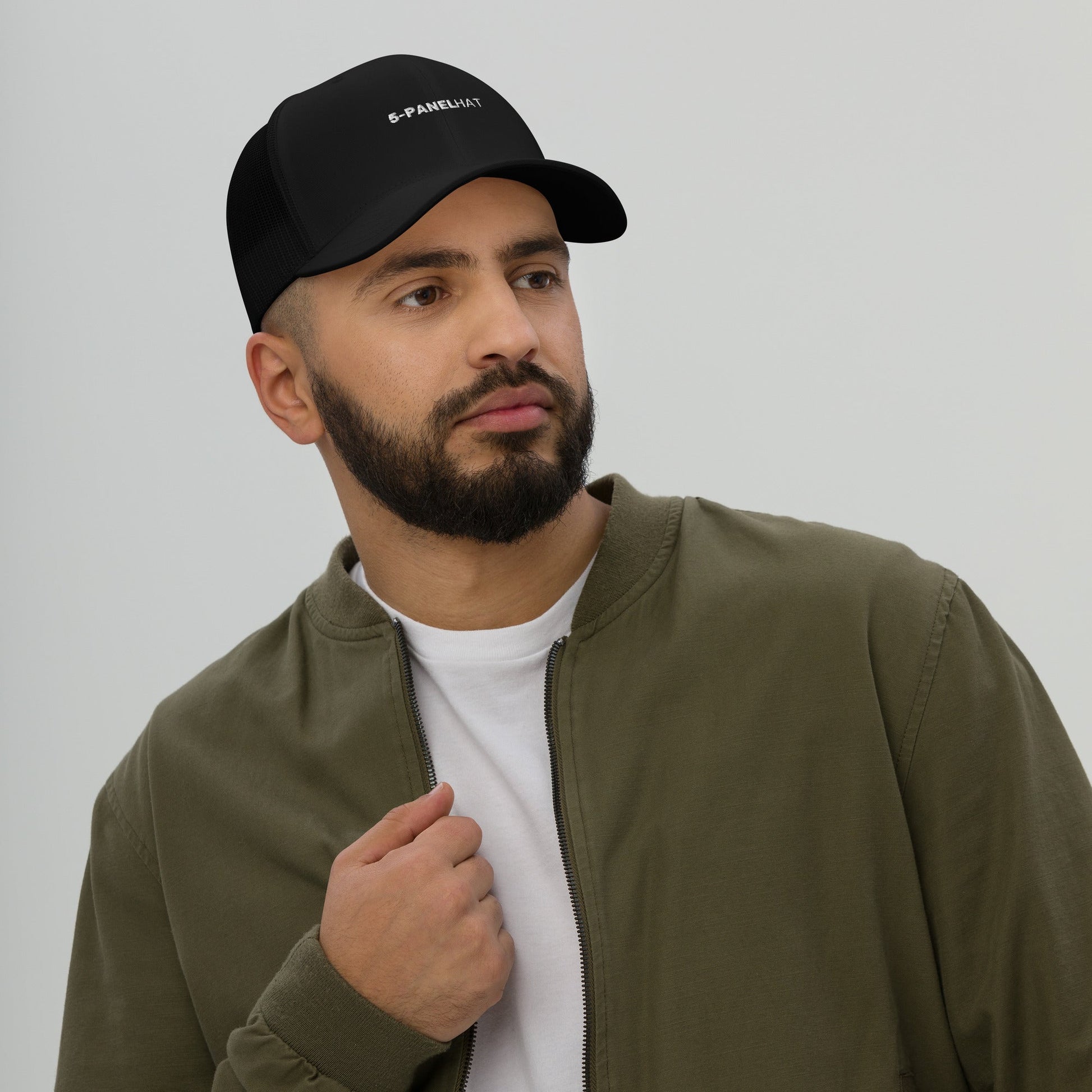 Black retro mesh trucker hat yupoong - trucker hats