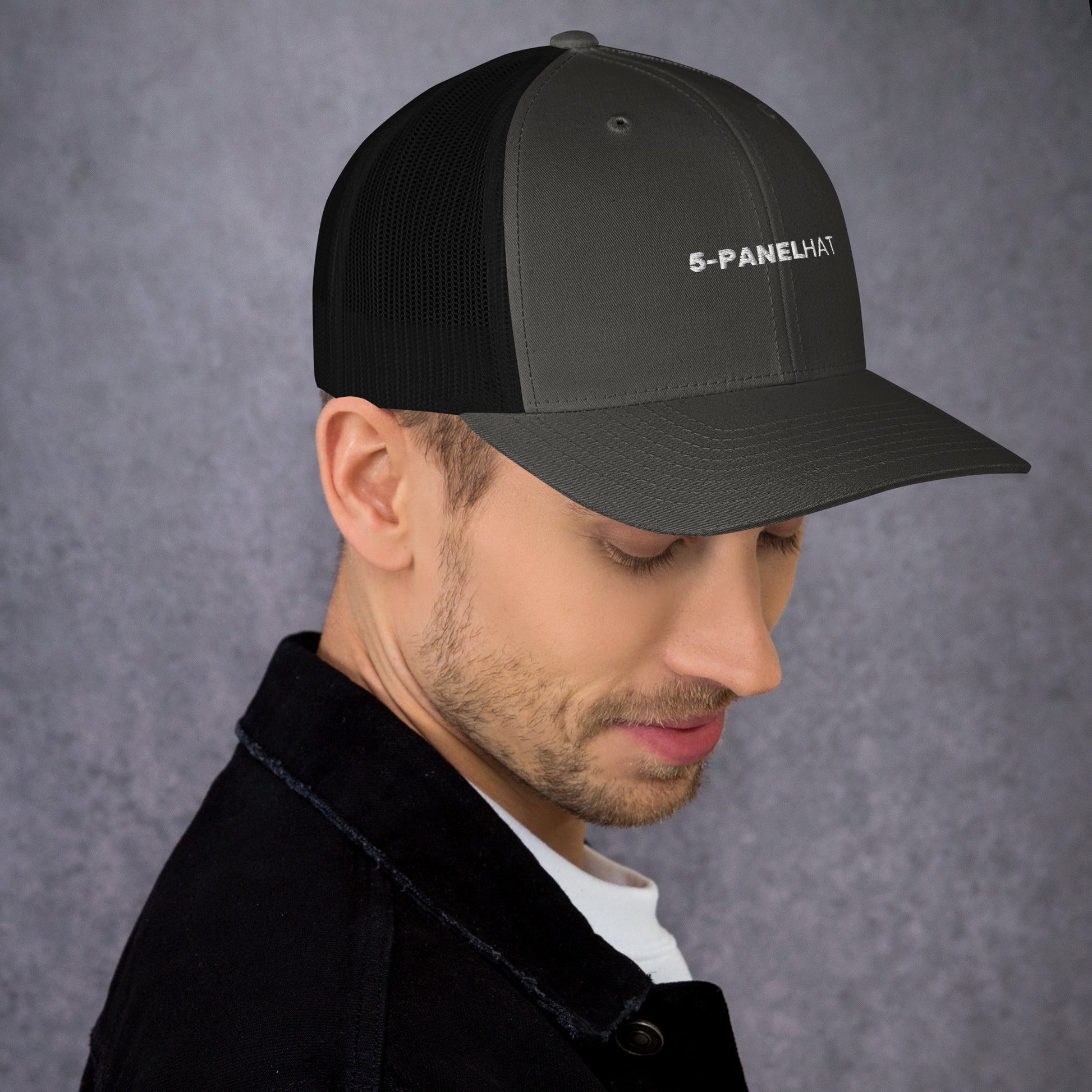 Black retro mesh trucker hat yupoong - trucker hats