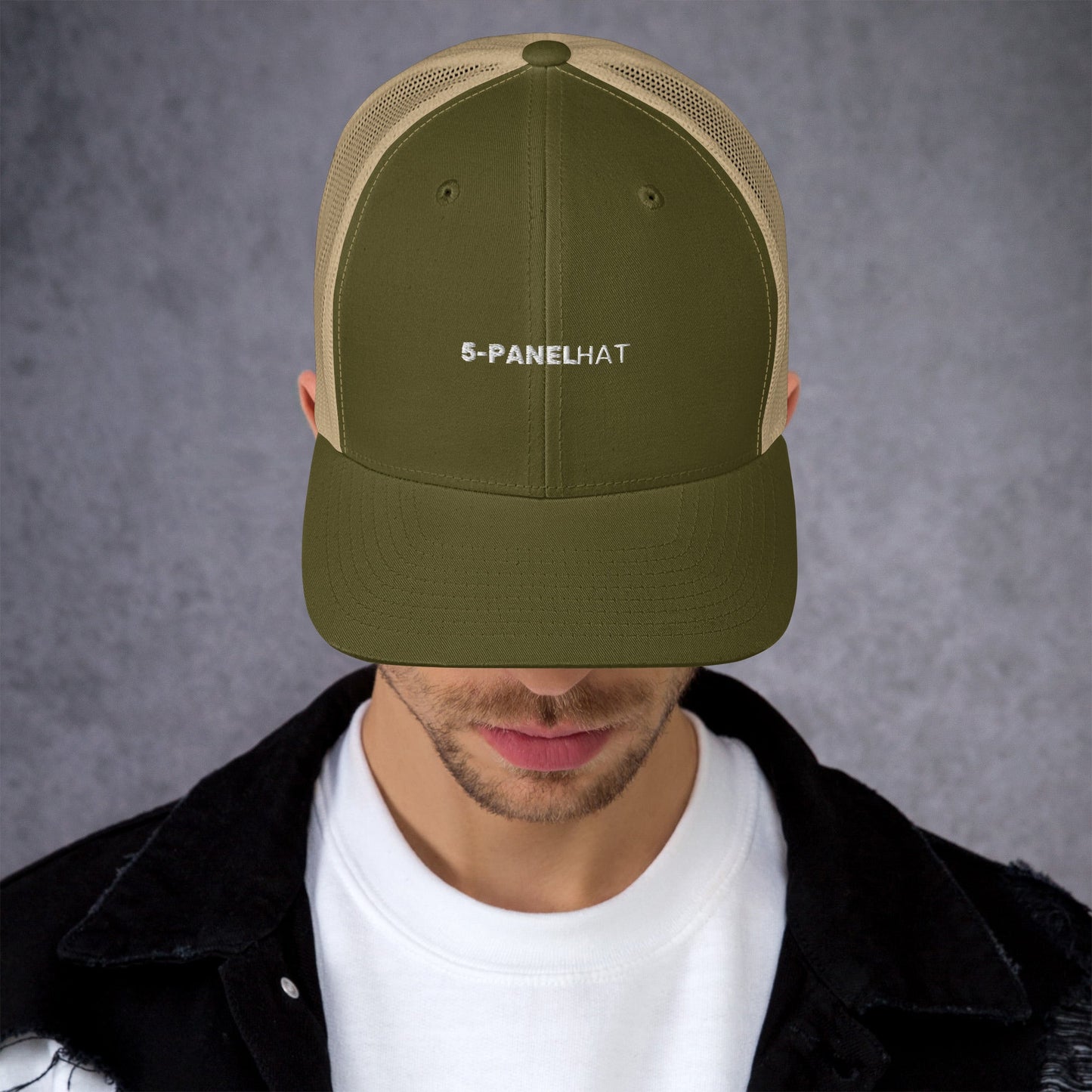 Black retro mesh trucker hat yupoong - moss/ khaki - trucker hats