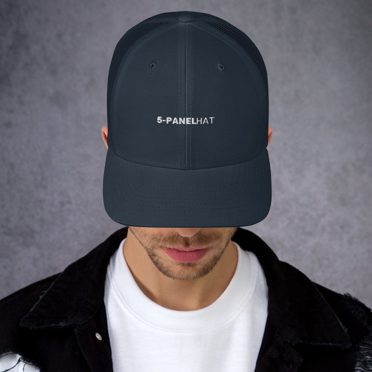 Black retro mesh trucker hat yupoong - navy - trucker hats