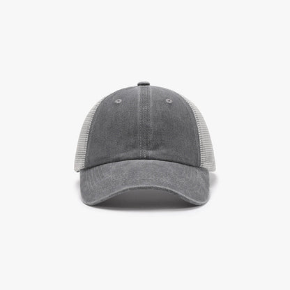 Breathable mesh adjustable baseball cap - gray / one size - breathable mesh adjustable baseball cap