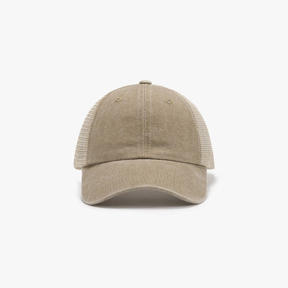 Breathable mesh adjustable baseball cap - tan / one size - breathable mesh adjustable baseball cap