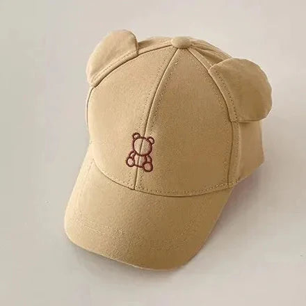 Cute baby baseball cap – adjustable cartoon design summer hat (6-24m) - 6-24 months / khaki - kids hats