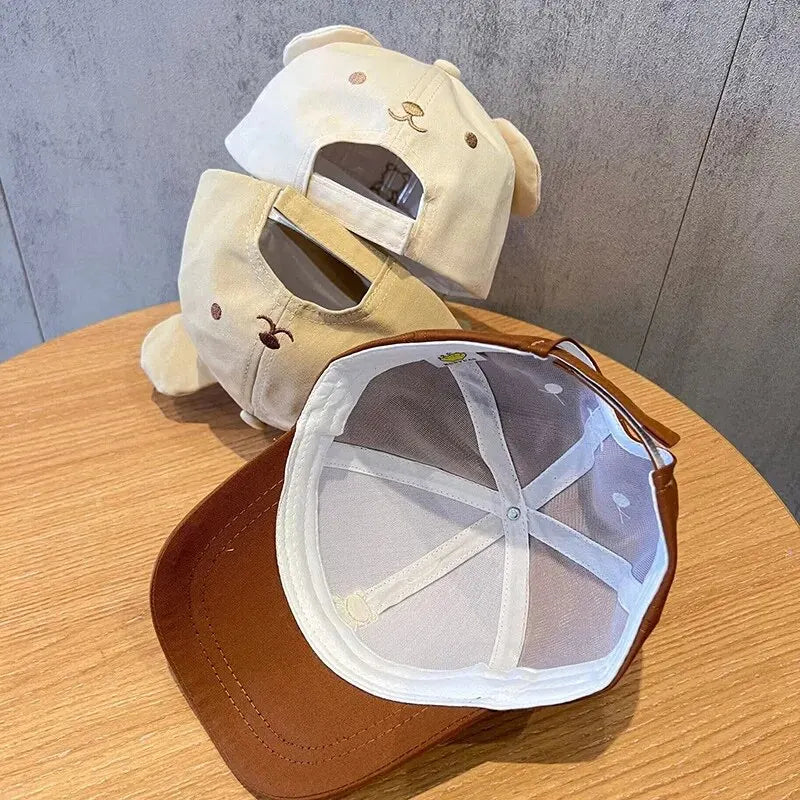 Cute baby baseball cap – adjustable cartoon design summer hat (6-24m) - kids hats