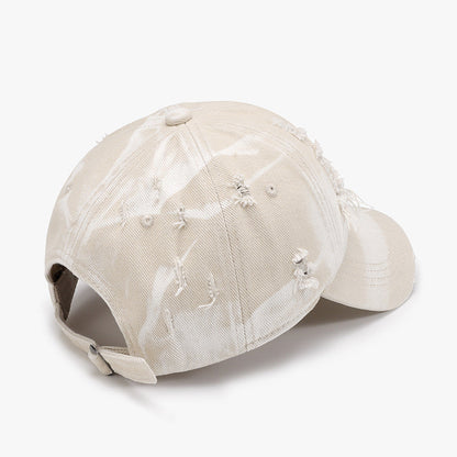 Distressed adjustable cotton baseball cap - distressed adjustable cotton baseball cap