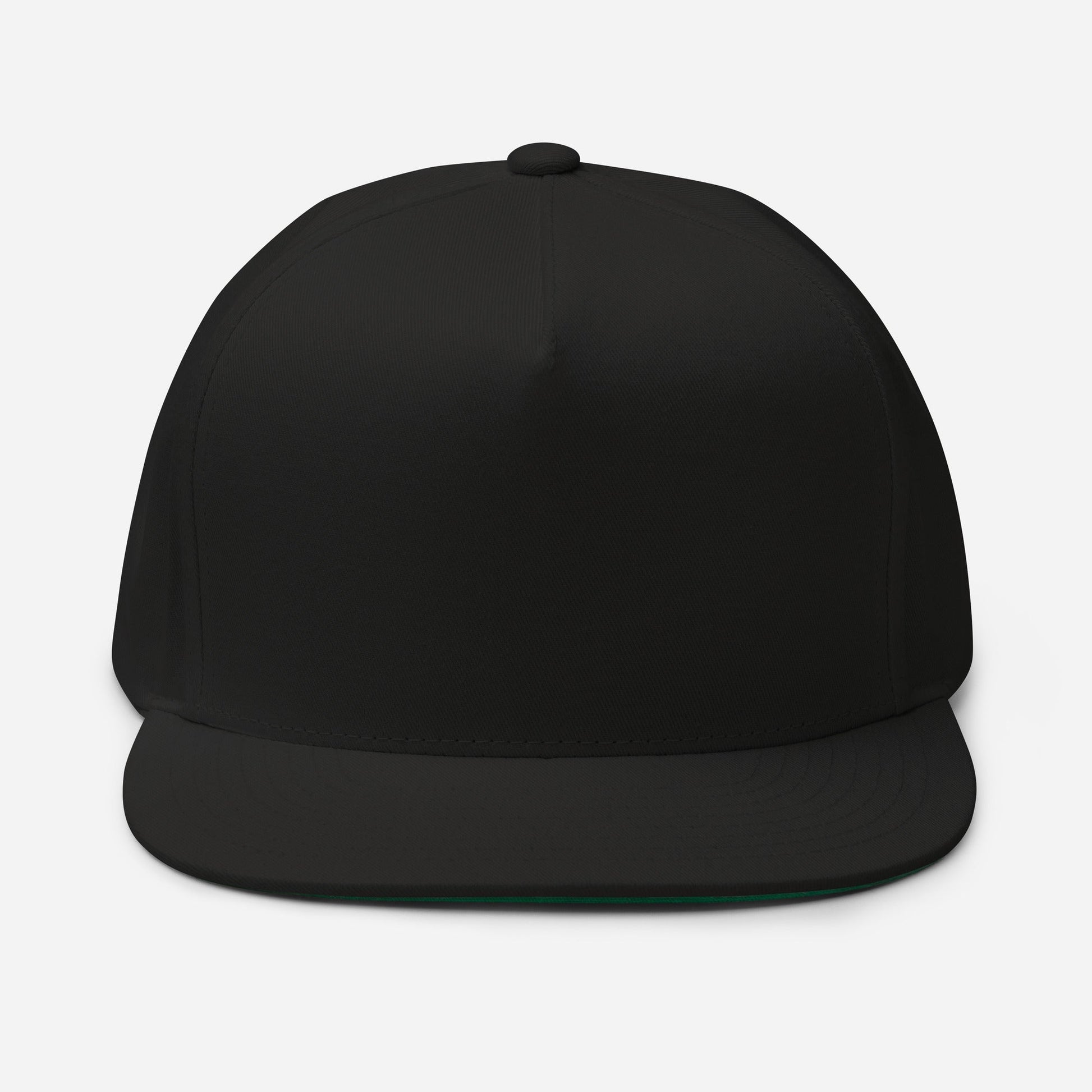 Embroidered 5 panel flat bill hat - embroidered 5 panel flat bill hat