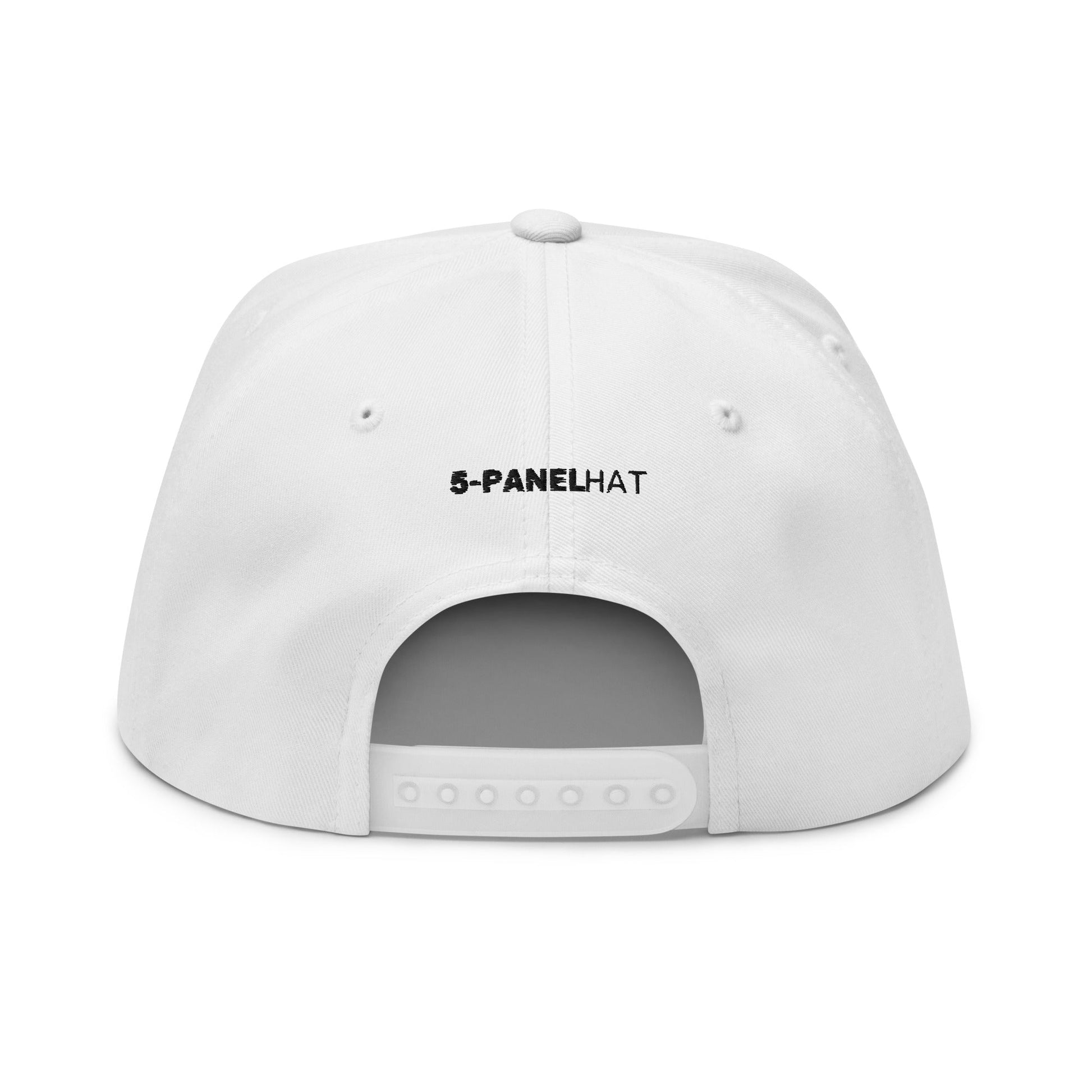 Embroidered 5 panel flat bill hat - embroidered 5 panel flat bill hat