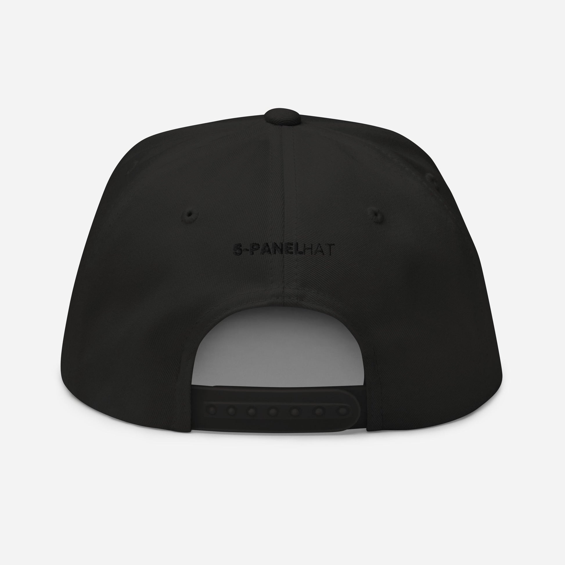 Embroidered 5 panel flat bill hat - embroidered 5 panel flat bill hat