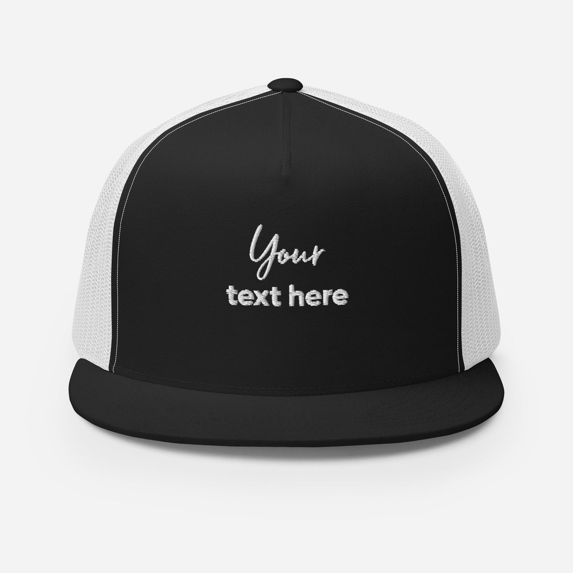 Embroidered custom 5 panel trucker cap - embroidered custom 5 panel trucker cap
