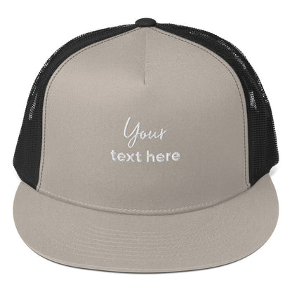Embroidered custom 5 panel trucker cap - embroidered custom 5 panel trucker cap