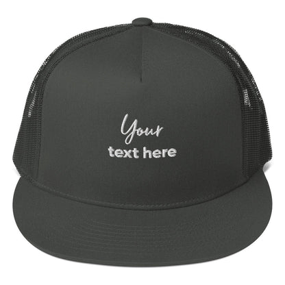 Embroidered custom 5 panel trucker cap - embroidered custom 5 panel trucker cap