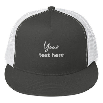 Embroidered custom 5 panel trucker cap - embroidered custom 5 panel trucker cap