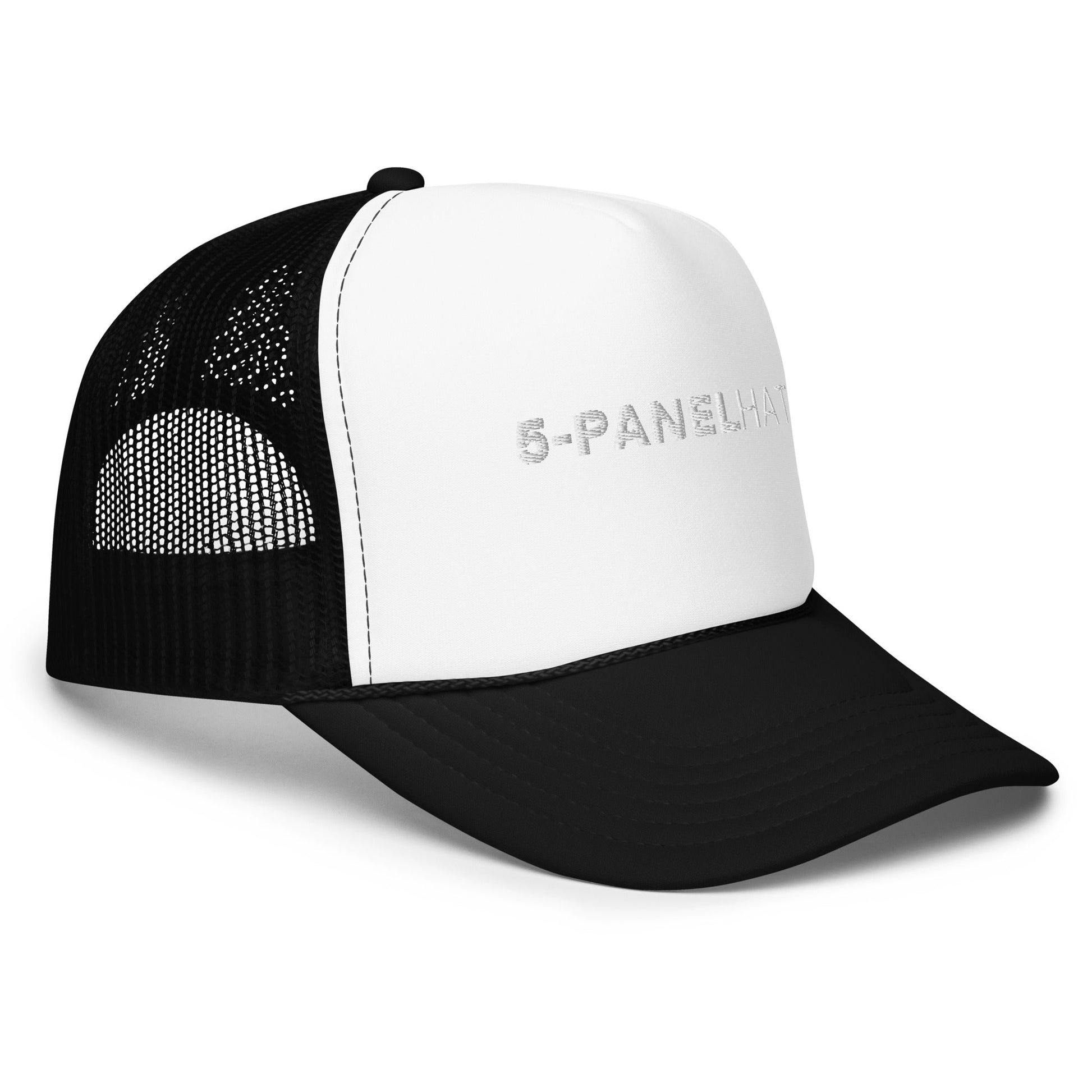 Embroidered foam 5-panel trucker hat - trucker hats