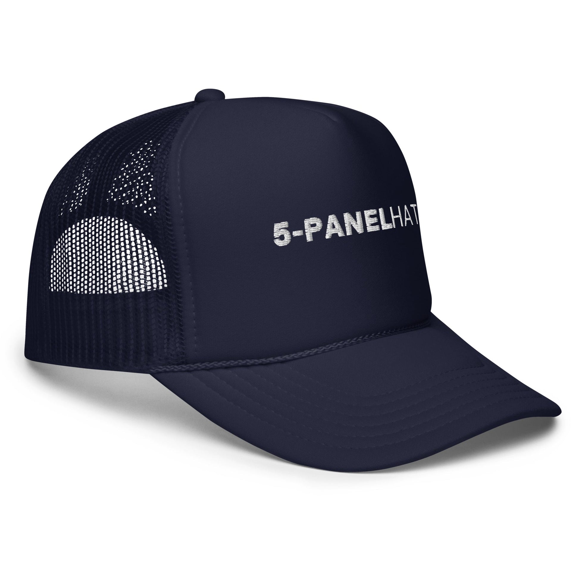 Embroidered foam 5-panel trucker hat - trucker hats