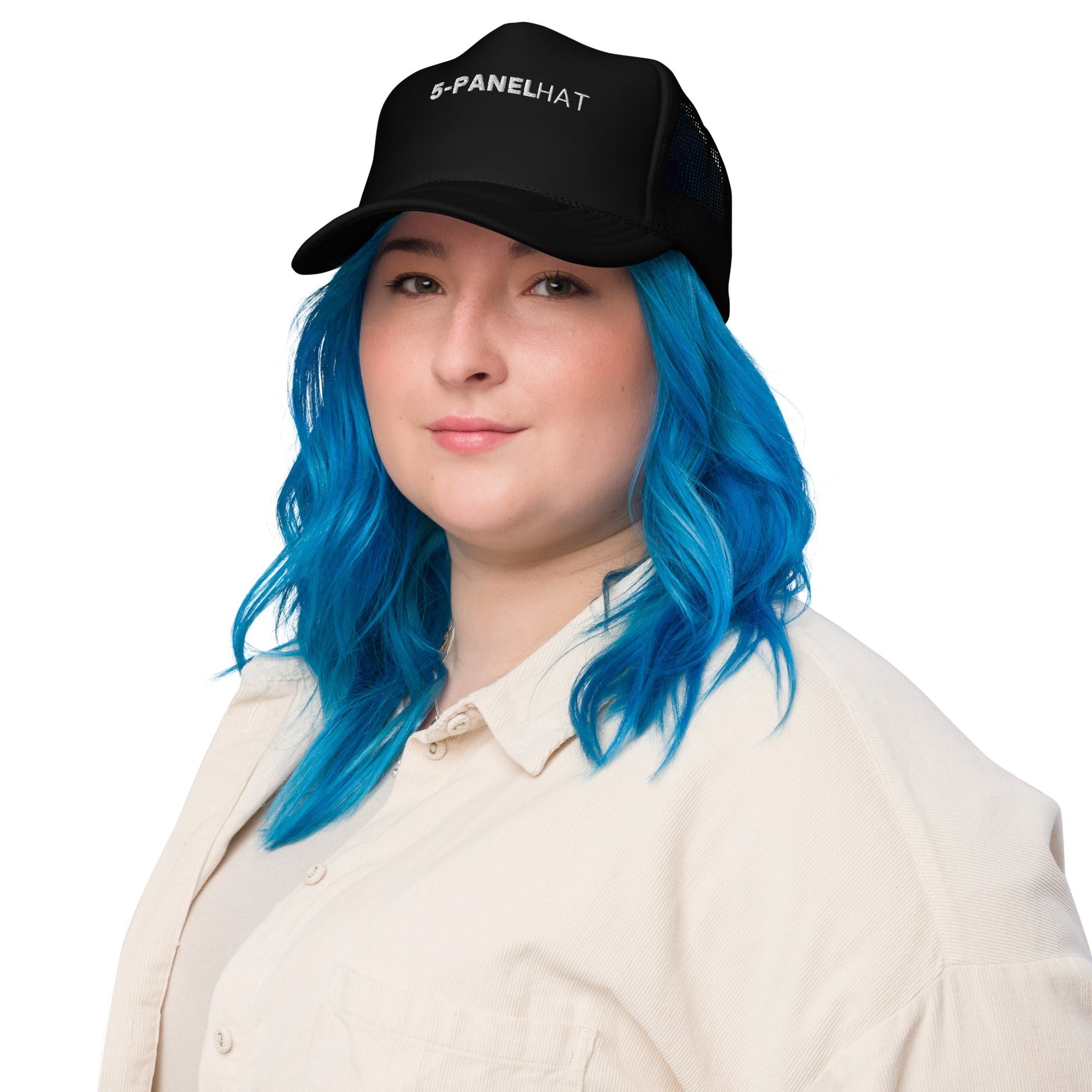 Embroidered foam 5-panel trucker hat - trucker hats