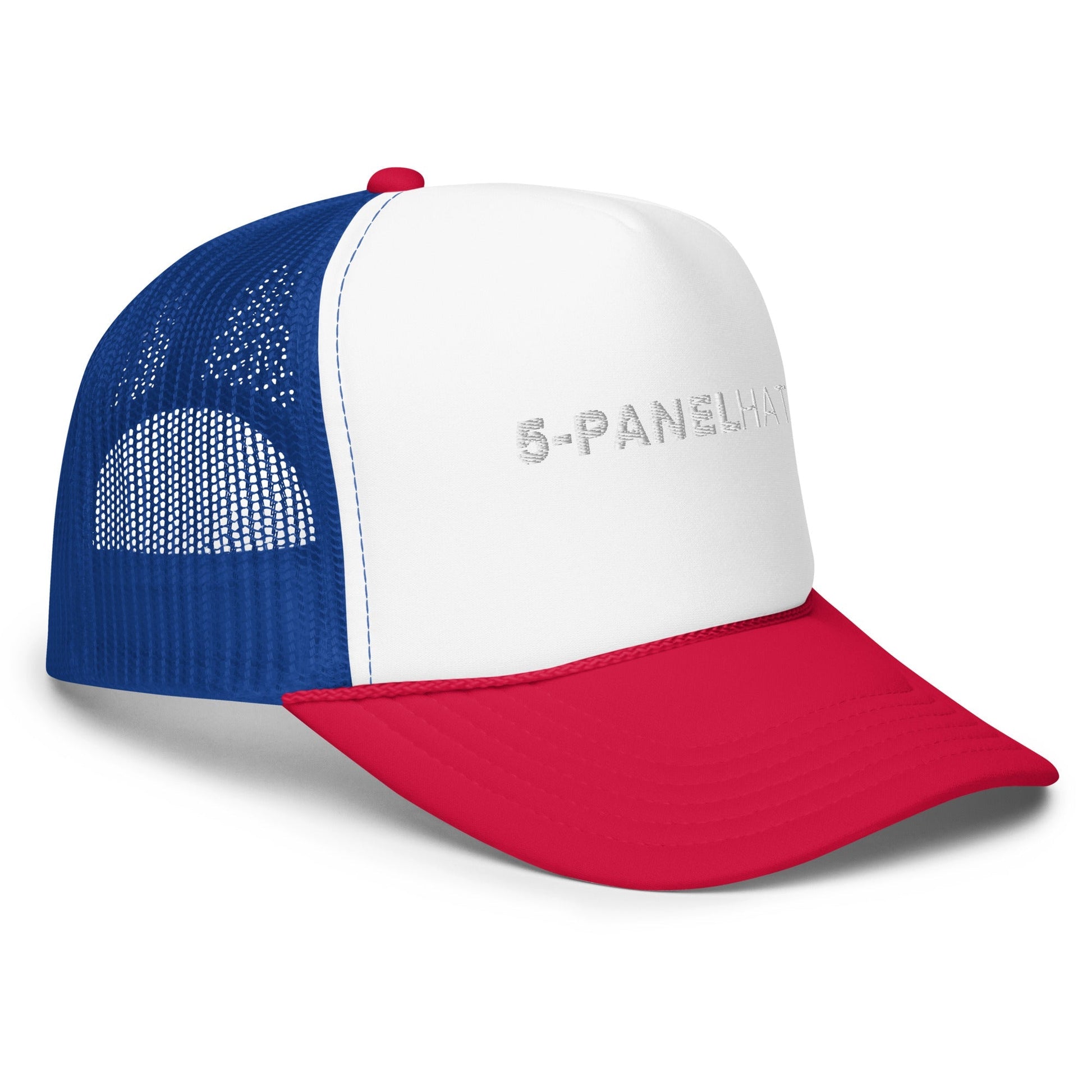 Embroidered foam 5-panel trucker hat - trucker hats