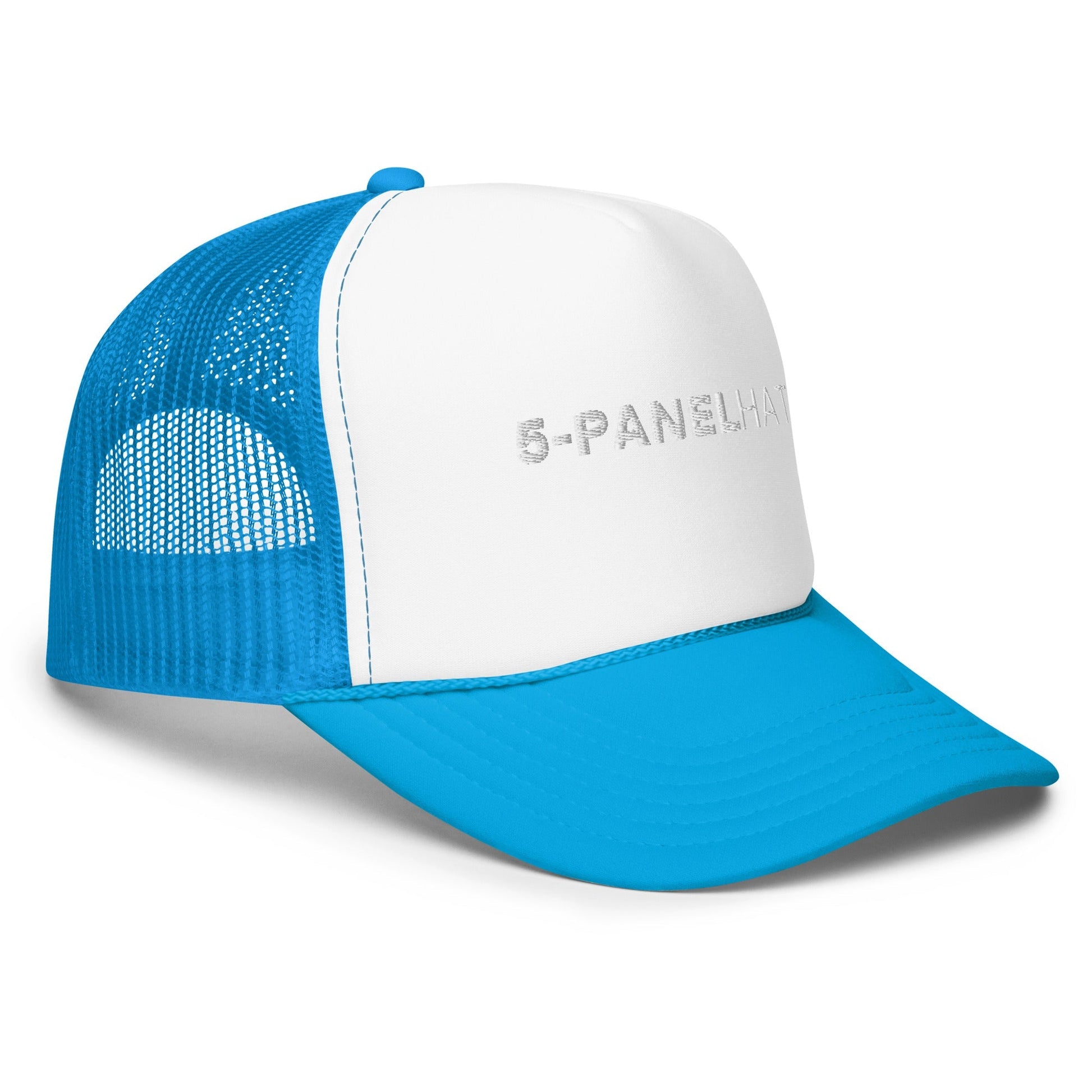 Embroidered foam 5-panel trucker hat - trucker hats
