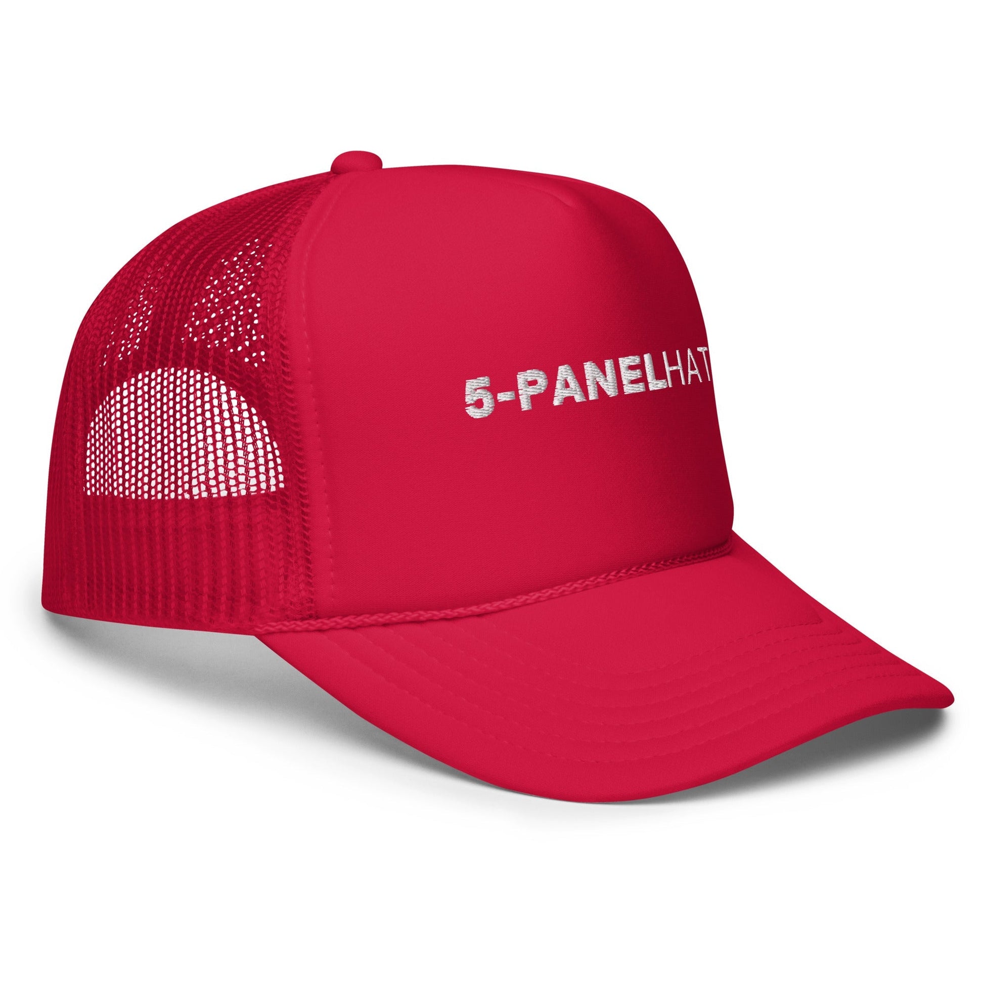 Embroidered foam 5-panel trucker hat - trucker hats