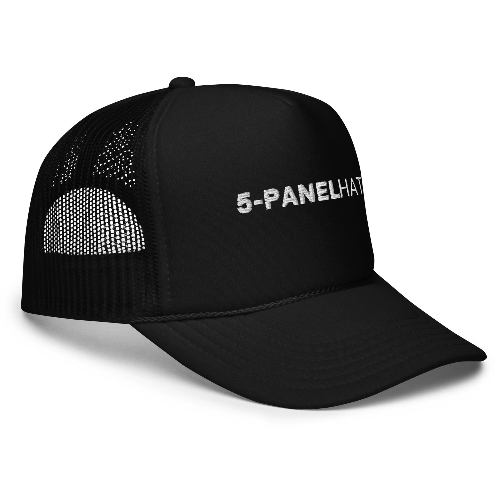 Embroidered foam 5-panel trucker hat - trucker hats