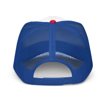 Embroidered foam 5-panel trucker hat - trucker hats