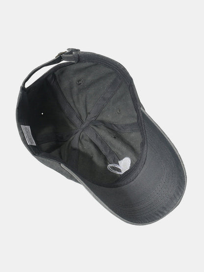Embroidered heart washed cotton baseball cap - embroidered heart washed cotton baseball cap