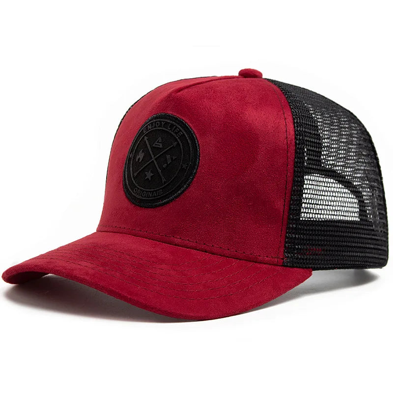 Four seasons mesh baseball cap women men fashion casual breathable letter icon unisex hiphop trucker caps outdoor