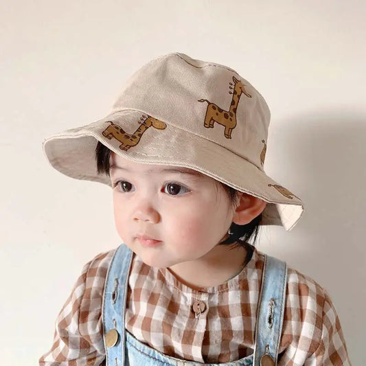 Giraffe baby bucket hat - soft cotton sun protection (2-5y) - kids hats
