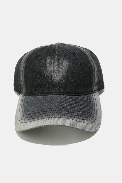 Heart cotton baseball cap - heart-themed cotton baseball cap