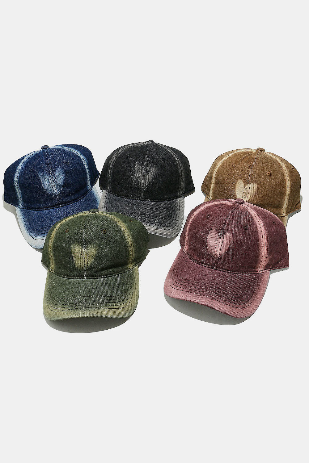 Heart cotton baseball cap - heart-themed cotton baseball cap
