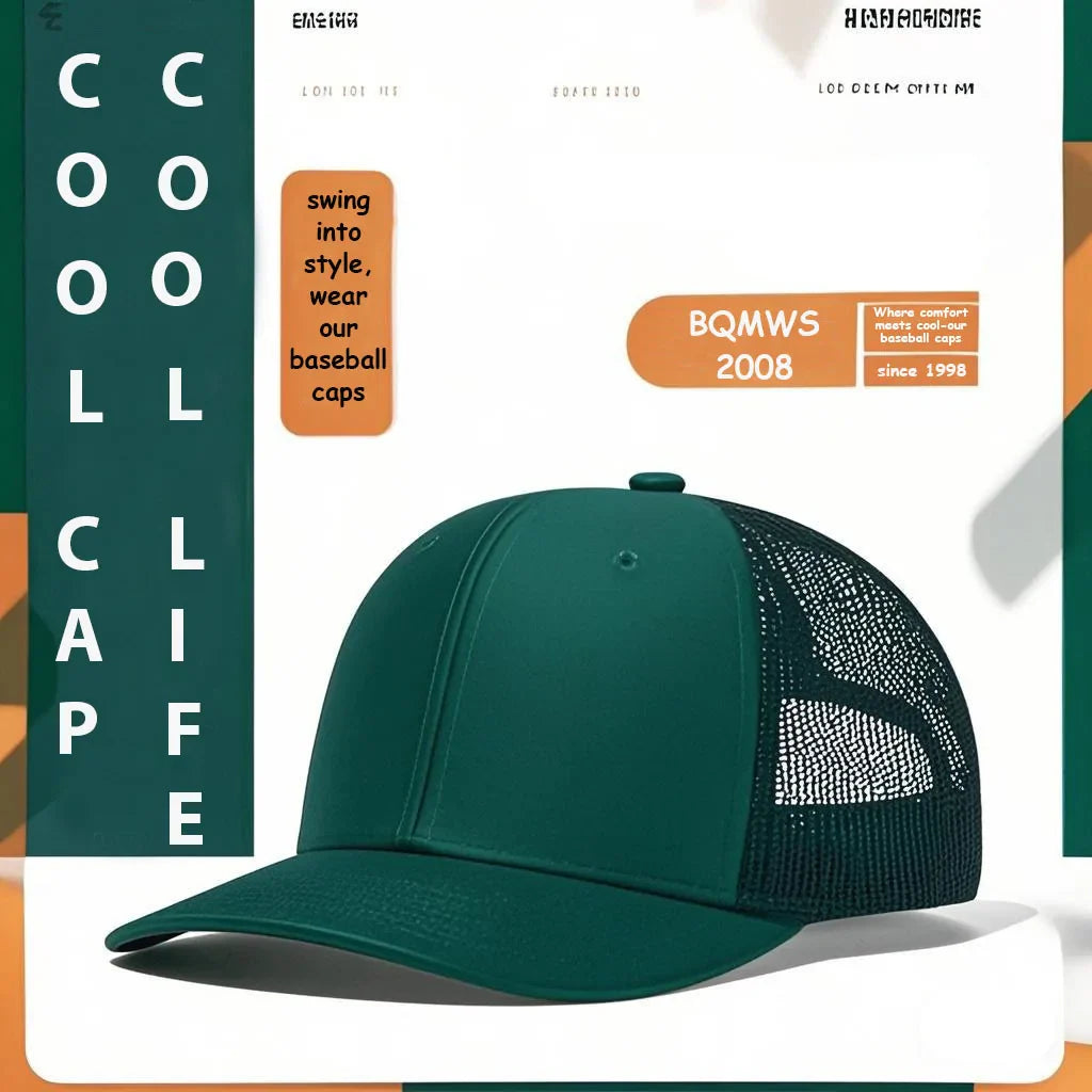 High quality mesh baseball cap summer outdoor simple classic breathable sunshade net hat sport fishing climbing driver