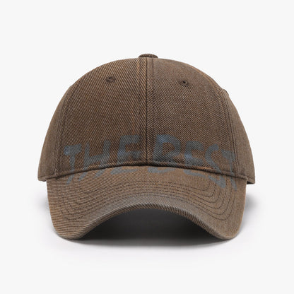 Letter adjustable baseball cap - coffee brown / one size - letter adjustable baseball cap