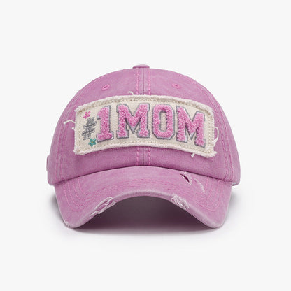 Letter adjustable cotton baseball cap - blush pink / one size - letter adjustable cotton baseball cap