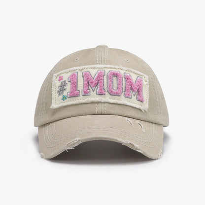 Letter adjustable cotton baseball cap - khaki / one size - letter adjustable cotton baseball cap