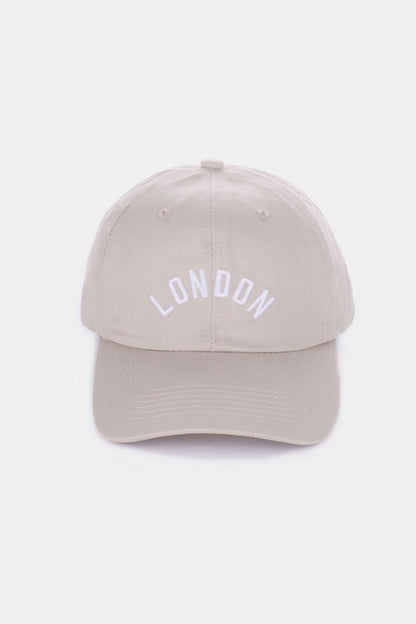 Paris embroidered city baseball cap - london ash mocha / one size - embroidered city baseball cap