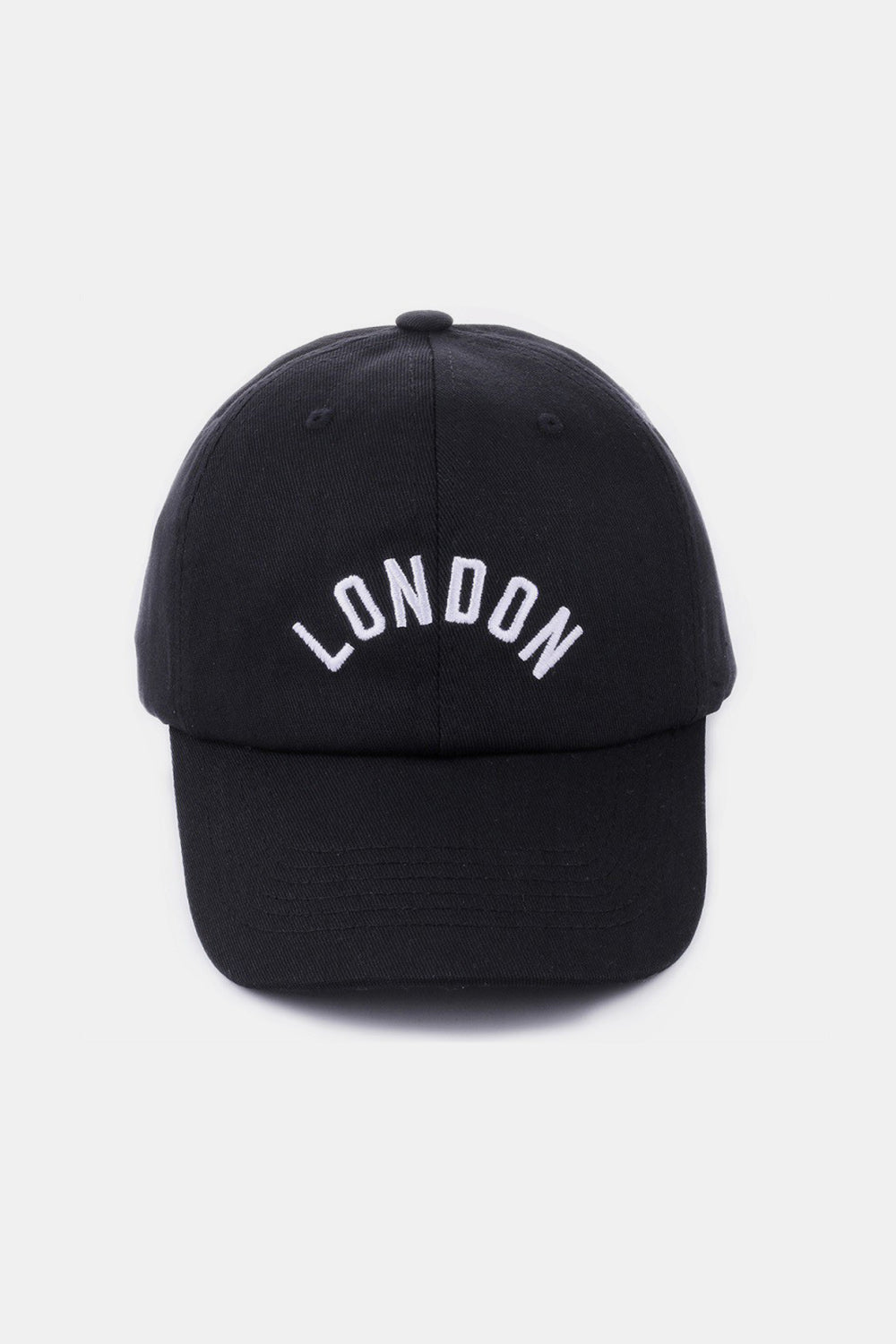 Paris embroidered city baseball cap - london black / one size - embroidered city baseball cap