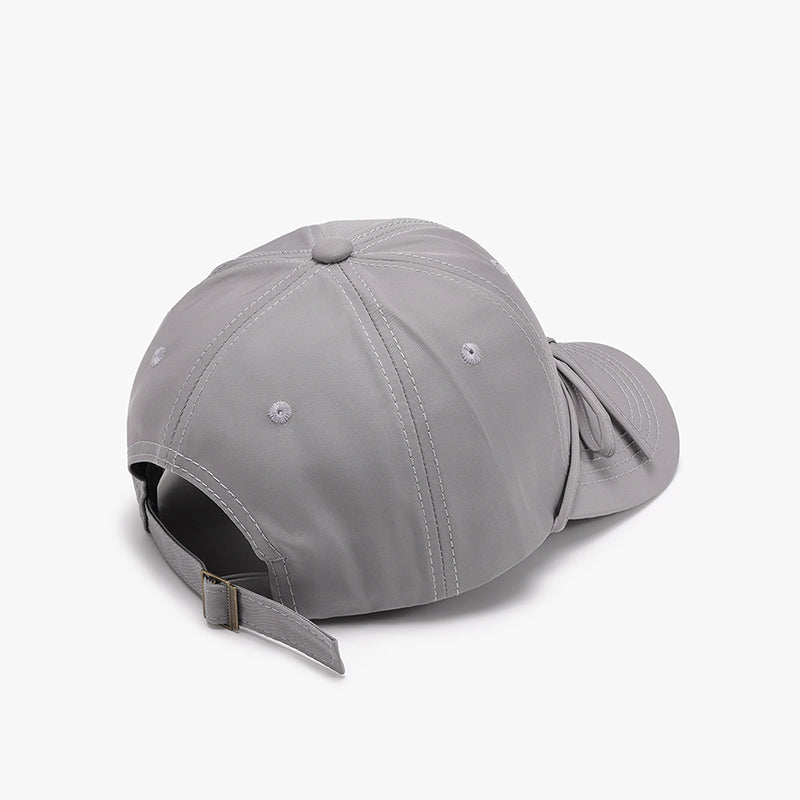 Tied bow cotton baseball cap - tied bow cotton baseball cap